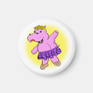 Ballerina Hippo met Tutu Magneet