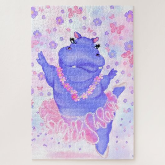 Ballerina Hippo Puzzel Legpuzzel (Verticaal)