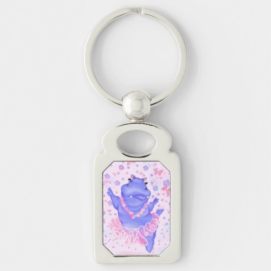 Ballerina Hippo Sleutelhanger Happy Ballet Dancer (Voorkant)