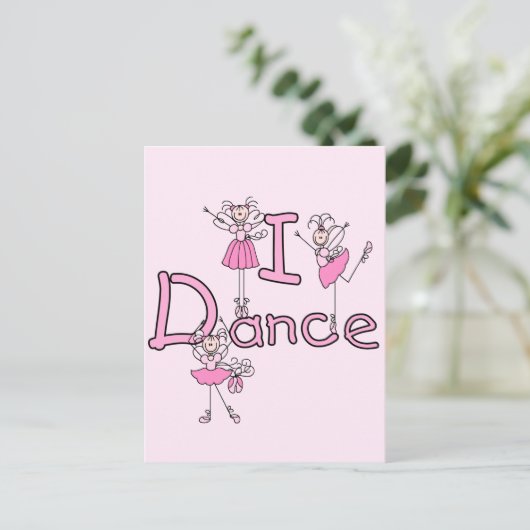 Ballerina I Dance T-shirts en cadeautjes Briefkaart (Staand voorkant)