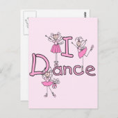 Ballerina I Dance T-shirts en cadeautjes Briefkaart (Voorkant / Achterkant)