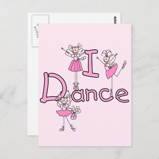 Ballerina I Dance T-shirts en cadeautjes Briefkaart (Voorkant / Achterkant)