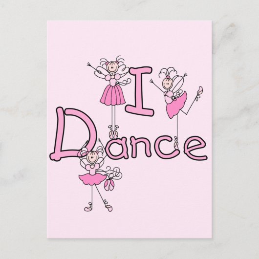 Ballerina I Dance T-shirts en cadeautjes Briefkaart (Voorkant)