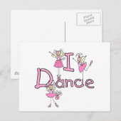 Ballerina I Dance T-shirts en cadeautjes Briefkaart (Voorkant / Achterkant)