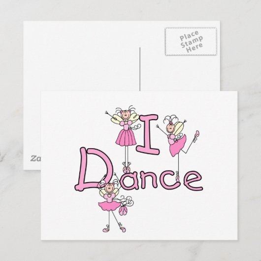 Ballerina I Dance T-shirts en cadeautjes Briefkaart (Voorkant / Achterkant)