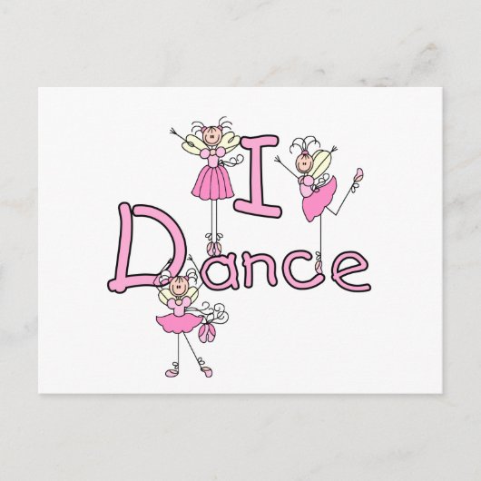 Ballerina I Dance T-shirts en cadeautjes Briefkaart (Voorkant)