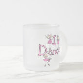 Ballerina I Dance T-shirts en cadeautjes Matglas Koffiemok (Voorkant rechts)