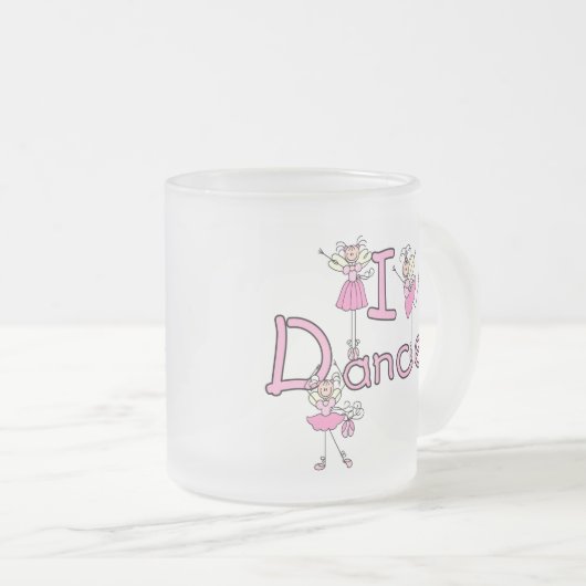 Ballerina I Dance T-shirts en cadeautjes Matglas Koffiemok (Voorkant rechts)