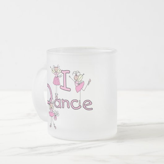 Ballerina I Dance T-shirts en cadeautjes Matglas Koffiemok (Voorkant links)