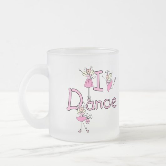 Ballerina I Dance T-shirts en cadeautjes Matglas Koffiemok (Links)