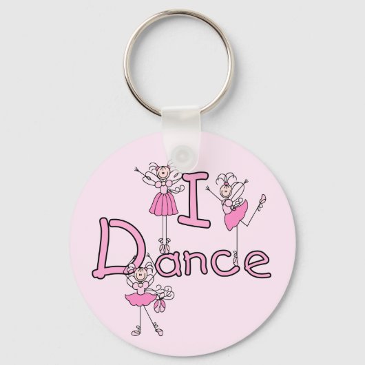 Ballerina I Dance T-shirts en cadeautjes Sleutelhanger (Voorkant)