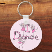 Ballerina I Dance T-shirts en cadeautjes Sleutelhanger (Voorkant)