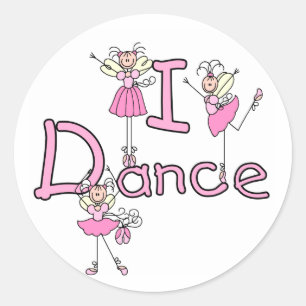 Ballerina I Dans T-shirts en Cadeaus Ronde Sticker