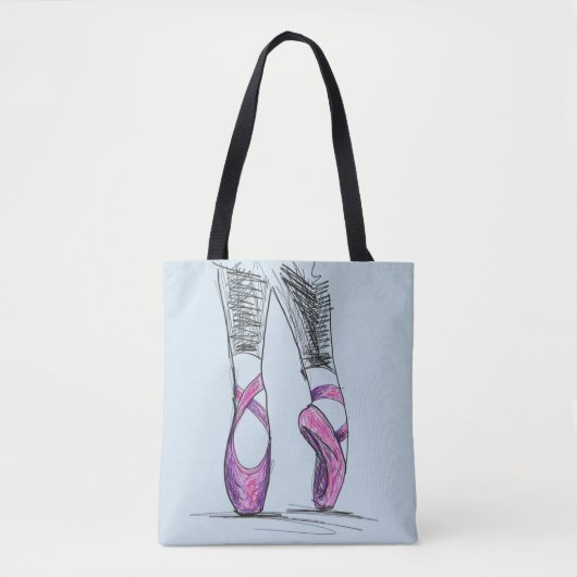 Ballerina Ik hou van dansen Tote Bag (Voorkant)