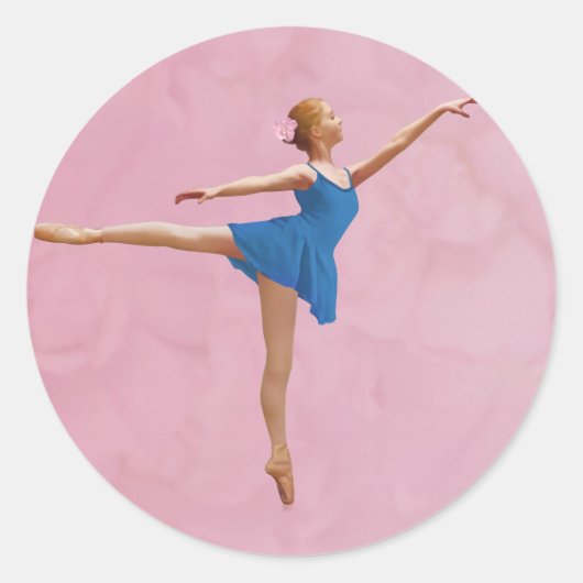 Ballerina in Arabesque Pose  Sticker (Voorkant)