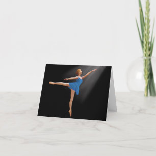 Ballerina in Arabesque Positie op Black Note Kaart