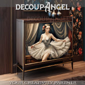 Ballerina in Art Deco -Decoupage- Tissuepapier