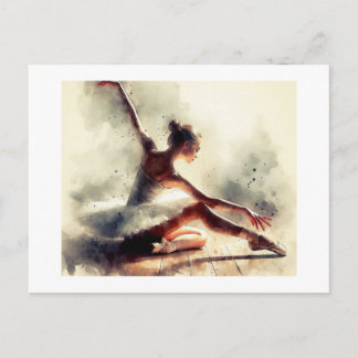 Ballerina in beweging, briefkaart