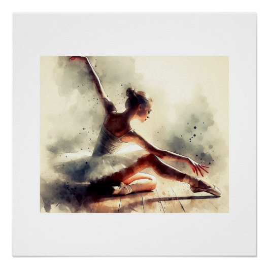 Ballerina in beweging,  perfect poster (Voorkant)