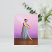 Ballerina in Blauw Briefkaart (Staand voorkant)