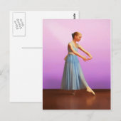 Ballerina in Blauw Briefkaart (Voorkant / Achterkant)