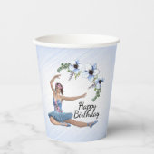 Ballerina in Blue Birthday Papieren Bekers (Voorkant)