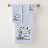 Ballerina in Blue Personal Name Bad Handdoek (Insitu)