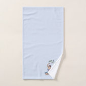 Ballerina in Blue Personal Name Bad Handdoek (Handdoek)