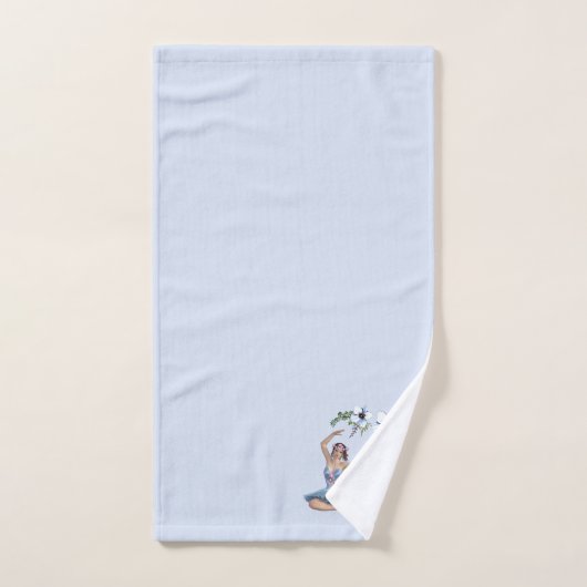 Ballerina in Blue Personal Name Bad Handdoek (Handdoek)