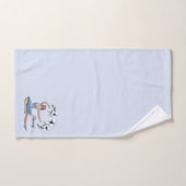 Ballerina in Blue Personal Name Bad Handdoek (Handdoek)