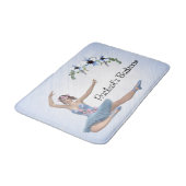 Ballerina in Blue Personal Name Badmat (Gekanteld)