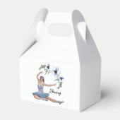 Ballerina in Blue Personal Name Bedankdoosjes (Achterkant)