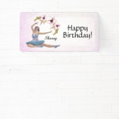 Ballerina in Blue Personal Name Birthday in Pink Spandoek (Insitu)