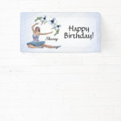 Ballerina in Blue Personal Name Birthday Spandoek (Insitu)