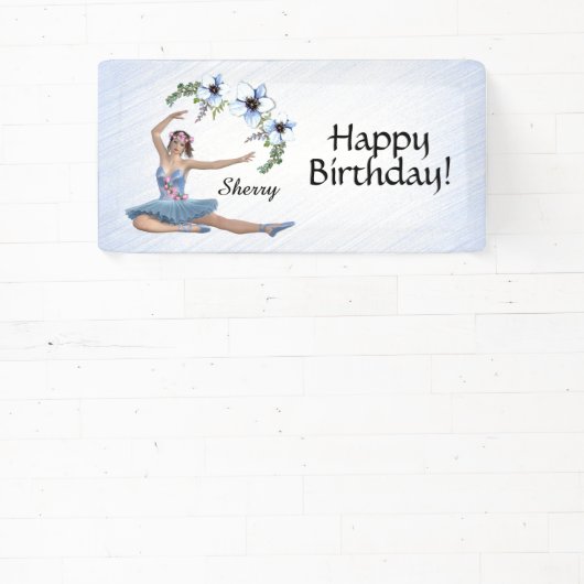 Ballerina in Blue Personal Name Birthday Spandoek (Insitu)