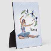 Ballerina in Blue Personal Name Fotoplaat (Zijkant)
