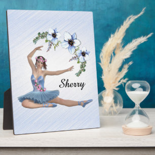 Ballerina in Blue Personal Name Fotoplaat