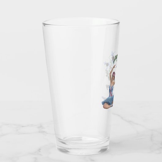 Ballerina in Blue Personal Name Glas (Rechts)