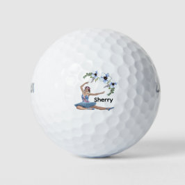 Ballerina in Blue Personal Name Golfballen