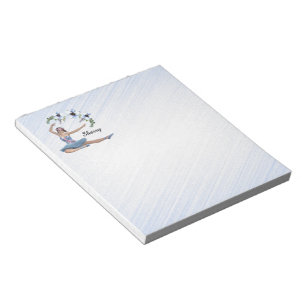 Ballerina in Blue Personal Name Notitieblok