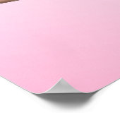 Ballerina in Blue Personal Name Pink Accent Poster (Hoek)
