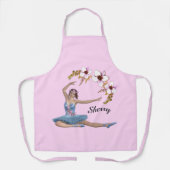 Ballerina in Blue Personal Name Pink Schort (Voorkant)
