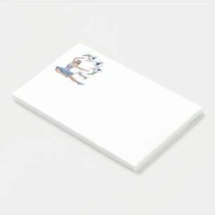 Ballerina in Blue Personal Name Post-it® Notes