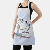Ballerina in Blue Personal Name Schort (Insitu)