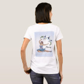 Ballerina in Blue Personal Name T-shirt (Achterkant volledig)