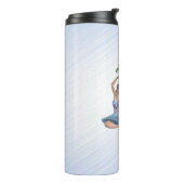 Ballerina in Blue Personal Name Thermosbeker (Gedraaid links)