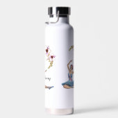 Ballerina in Blue Personal Pink Flowers Waterfles (Rechts)