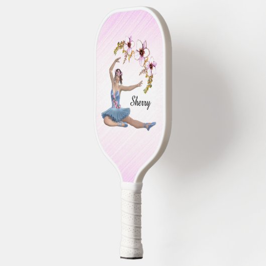 Ballerina in Blue Personal Pink Pickleball Paddle (Links)