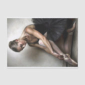 Ballerina in  Cream Waterverf Decoupage Tissuepapier (Voorkant)