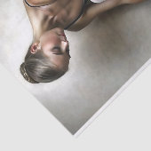 Ballerina in  Cream Waterverf Decoupage Tissuepapier (Detail)